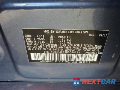 Zdjęcie 12 z 12 samochodu: 2017 SUBARU LEGACY 2.5I PREMIUM VIN:4S3BNAF69H3060784 - miniatura