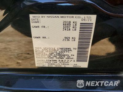 Zdjęcie 12 z 12 samochodu: 2021 NISSAN ALTIMA PLATINUM VIN:1N4BL4FW3MN397771 - miniatura