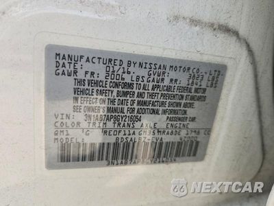 Zdjęcie 12 z 12 samochodu: 2016 NISSAN SENTRA S VIN:3N1AB7AP8GY216054 - miniatura