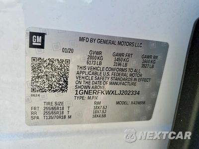 Zdjęcie 13 z 13 samochodu: 2020 CHEVROLET TRAVERSE LS VIN:1GNERFKWXLJ202334 - miniatura