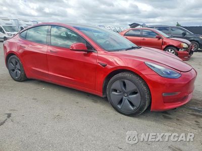 Czwarte zdjęcie samochodu z boku: 2021 TESLA MODEL 3 VIN:5YJ3E1EBXMF902886 - miniatura