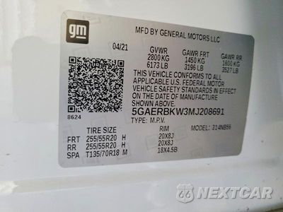 Zdjęcie 14 z 14 samochodu: 2021 BUICK ENCLAVE ESSENCE VIN:5GAERBKW3MJ208691 - miniatura