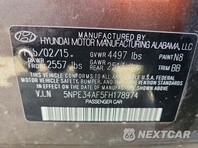 Zdjęcie 13 z 13 samochodu: 2015 HYUNDAI SONATA LIMITED VIN:5NPE34AF5FH178974 - miniatura