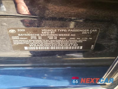 Zdjęcie 12 z 12 samochodu: 2017 BMW 330 XI VIN:WBA8D9G32HNU64740 - miniatura