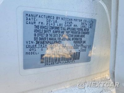 Zdjęcie 12 z 12 samochodu: 2018 NISSAN SENTRA SV VIN:3N1AB7AP4JL626421 - miniatura