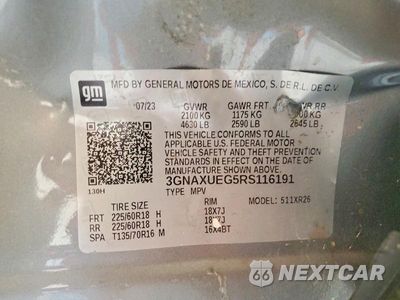Zdjęcie 13 z 13 samochodu: 2024 CHEVROLET EQUINOX LT VIN:3GNAXUEG5RS116191 - miniatura