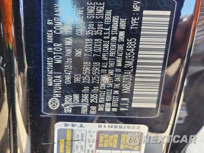 Zdjęcie 12 z 12 samochodu: 2021 HYUNDAI TUCSON ULTIMATE VIN:KM8J33AL3MU354885 - miniatura