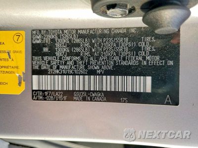 Zdjęcie 12 z 12 samochodu: 2009 LEXUS RX 350 VIN:2T2HK31U19C102602 - miniatura