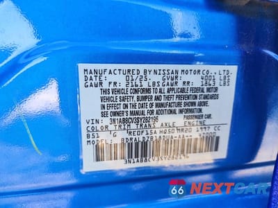 Zdjęcie 13 z 13 samochodu: 2025 NISSAN SENTRA SV VIN:3N1AB8CV3SY282196 - miniatura