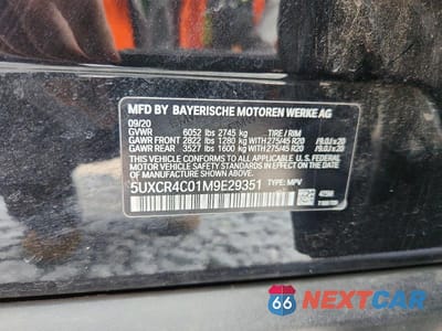 Zdjęcie 12 z 12 samochodu: 2021 BMW X5 SDRIVE 40I VIN:5UXCR4C01M9E29351 - miniatura