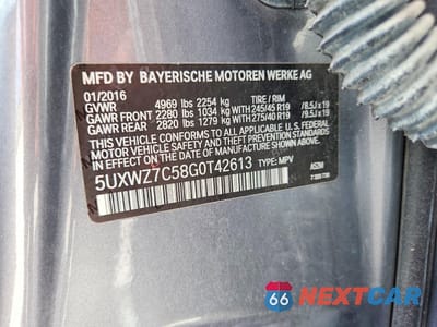 Zdjęcie 14 z 14 samochodu: 2016 BMW X3 SDRIVE28I VIN:5UXWZ7C58G0T42613 - miniatura