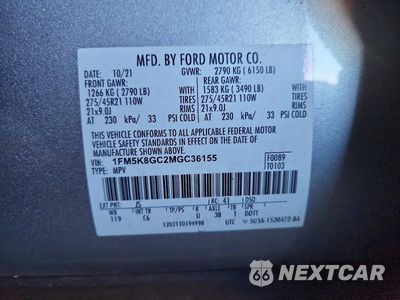 Zdjęcie 14 z 14 samochodu: 2021 FORD EXPLORER ST VIN:1FM5K8GC2MGC36155 - miniatura