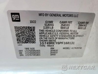 Zdjęcie 13 z 13 samochodu: 2023 GMC SIERRA K2500 DENALI VIN:1GT49REY6PF168131 - miniatura