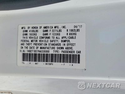 Zdjęcie 12 z 12 samochodu: 2017 HONDA ACCORD LX-S VIN:1HGCT1B37HA006886 - miniatura