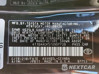 Zdjęcie 12 z 12 samochodu: 2026 TOYOTA CAMRY LE VIN:4T1DAACK5TU907739 - miniatura