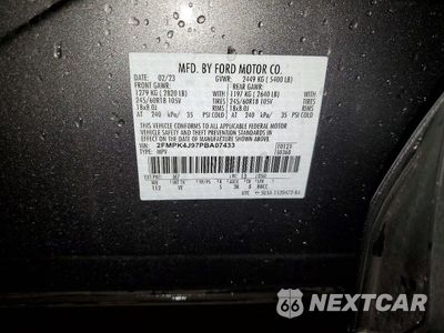Zdjęcie 13 z 13 samochodu: 2023 FORD EDGE SEL VIN:2FMPK4J97PBA07433 - miniatura