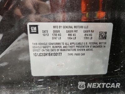 Zdjęcie 12 z 12 samochodu: 2014 CHEVROLET SONIC LT VIN:1G1JC5SH1E4130177 - miniatura