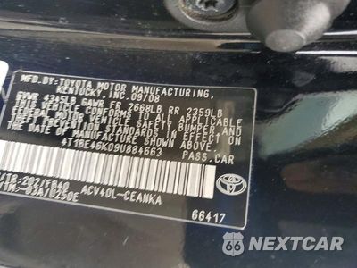 Zdjęcie 13 z 13 samochodu: 2009 TOYOTA CAMRY LE VIN:4T1BE46K09U884663 - miniatura