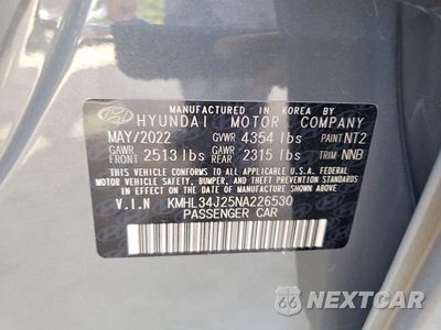 Zdjęcie 13 z 13 samochodu: 2022 HYUNDAI SONATA LIMITED VIN:KMHL34J25NA226530 - miniatura