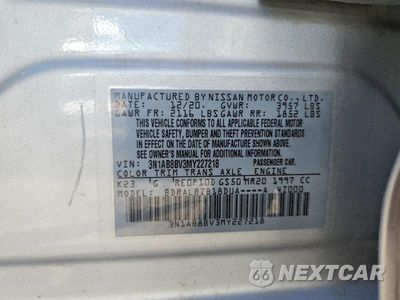 Zdjęcie 12 z 12 samochodu: 2021 NISSAN SENTRA S VIN:3N1AB8BV3MY227218 - miniatura