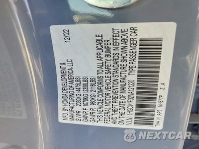 Zdjęcie 12 z 12 samochodu: 2022 HONDA ACCORD SPORT VIN:1HGCV1F32NA121220 - miniatura