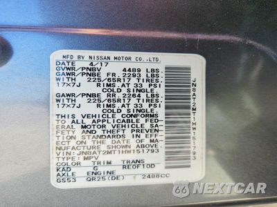 Zdjęcie 13 z 13 samochodu: 2017 NISSAN ROGUE SV VIN:JN8AT2MT1HW151793 - miniatura
