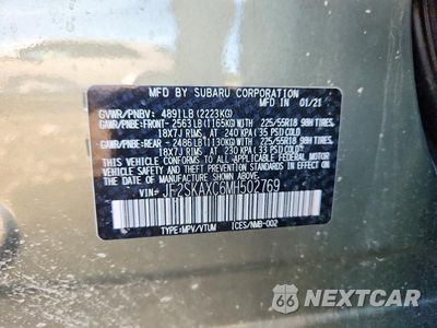 Zdjęcie 14 z 14 samochodu: 2021 SUBARU FORESTER TOURING VIN:JF2SKAXC6MH502769 - miniatura