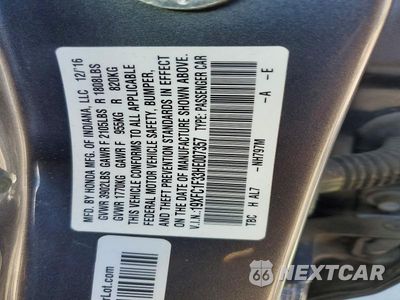 Zdjęcie 13 z 13 samochodu: 2017 HONDA CIVIC EX VIN:19XFC1F33HE007357 - miniatura