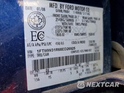 Zdjęcie 12 z 12 samochodu: 2008 FORD F350 SRW SUPER DUTY VIN:1FTWW31R68ED26925 - miniatura