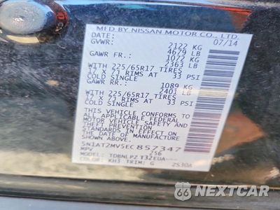 Zdjęcie 13 z 13 samochodu: 2014 NISSAN ROGUE S VIN:5N1AT2MV5EC857347 - miniatura