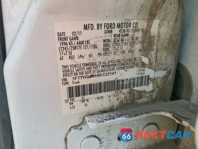 Zdjęcie 12 z 12 samochodu: 2011 FORD F250 SUPER DUTY VIN:1FT7W2A66BEC22141 - miniatura