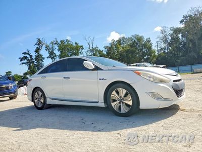 Czwarte zdjęcie samochodu z boku: 2015 HYUNDAI SONATA HYBRID LIMITED VIN:KMHEC4A45FA136547 - miniatura