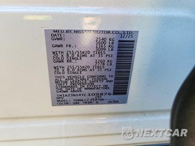 Zdjęcie 13 z 13 samochodu: 2026 NISSAN MURANO SV VIN:5N1AZ3BS4TC109876 - miniatura