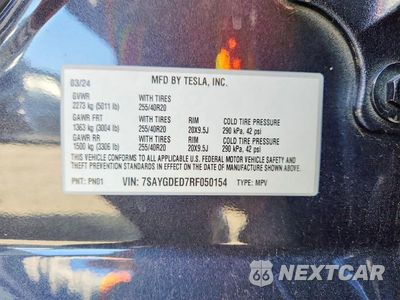 Zdjęcie 12 z 12 samochodu: 2024 TESLA MODEL Y VIN:7SAYGDED7RF050154 - miniatura