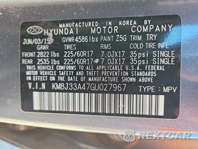 Zdjęcie 13 z 13 samochodu: 2016 HYUNDAI TUCSON SE VIN:KM8J33A47GU027967 - miniatura