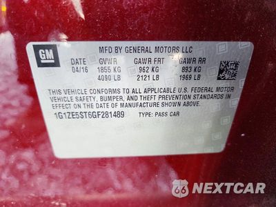 Zdjęcie 12 z 12 samochodu: 2016 CHEVROLET MALIBU LT VIN:1G1ZE5ST6GF281489 - miniatura