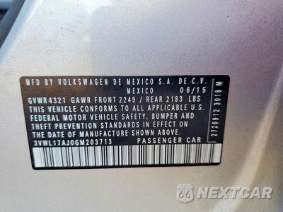 Zdjęcie 13 z 13 samochodu: 2016 VOLKSWAGEN JETTA SEL VIN:3VWL17AJ0GM203713 - miniatura