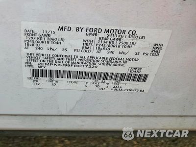 Zdjęcie 12 z 12 samochodu: 2015 FORD EDGE SEL VIN:2FMPK3J99FBC17220 - miniatura
