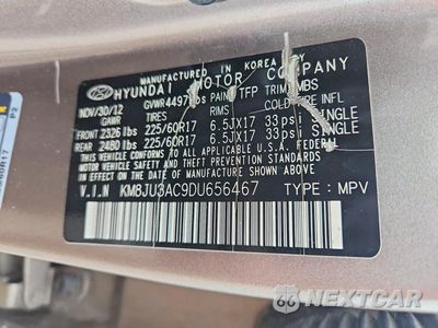 Zdjęcie 13 z 13 samochodu: 2013 HYUNDAI TUCSON GLS VIN:KM8JU3AC9DU656467 - miniatura