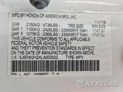 Zdjęcie 14 z 14 samochodu: 2020 HONDA CR-V LX VIN:5J6RW2H2XLA000622 - miniatura