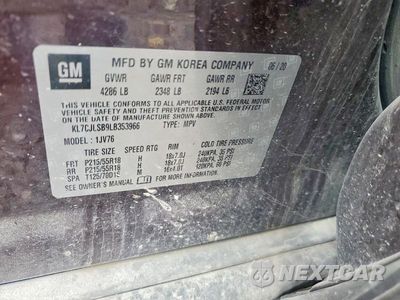 Zdjęcie 14 z 14 samochodu: 2020 CHEVROLET TRAX 1LT VIN:KL7CJLSB9LB353966 - miniatura