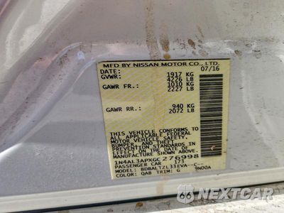 Zdjęcie 12 z 12 samochodu: 2016 NISSAN ALTIMA 2.5 SL VIN:1N4AL3APXGC276998 - miniatura