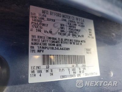 Zdjęcie 13 z 13 samochodu: 2004 FORD EXPEDITION EDDIE BAUER VIN:1FMPU18L54LA63389 - miniatura