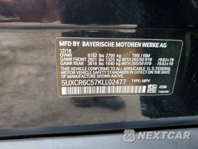 Zdjęcie 14 z 14 samochodu: 2019 BMW X5 XDRIVE40I VIN:5UXCR6C57KLL02477 - miniatura