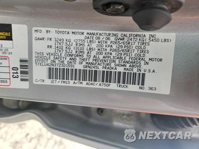 Zdjęcie 12 z 12 samochodu: 2007 TOYOTA TACOMA V6 VIN:5TELU42N37Z321591 - miniatura
