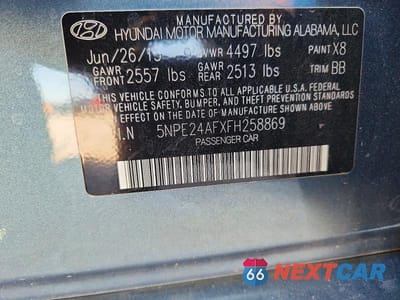 Zdjęcie 12 z 12 samochodu: 2015 HYUNDAI SONATA SE VIN:5NPE24AFXFH258869 - miniatura