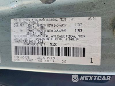 Zdjęcie 12 z 12 samochodu: 2024 TOYOTA TUNDRA LIMITED VIN:5TFWA5DB2RX175273 - miniatura