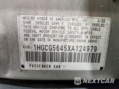Zdjęcie 13 z 13 samochodu: 1999 HONDA ACCORD LX VIN:1HGCG5645XA124979 - miniatura