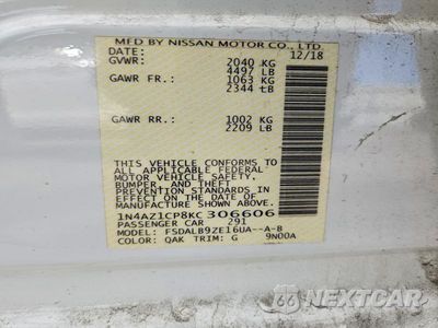 Zdjęcie 12 z 12 samochodu: 2019 NISSAN LEAF S VIN:1N4AZ1CP8KC306606 - miniatura