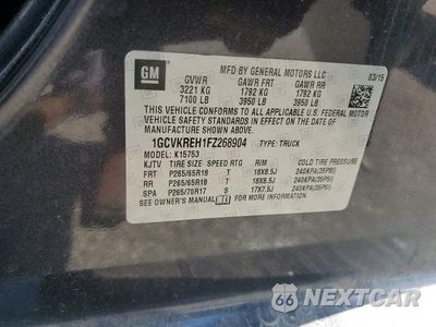 Zdjęcie 12 z 12 samochodu: 2015 CHEVROLET SILVERADO K1500 LT VIN:1GCVKREH1FZ268904 - miniatura
